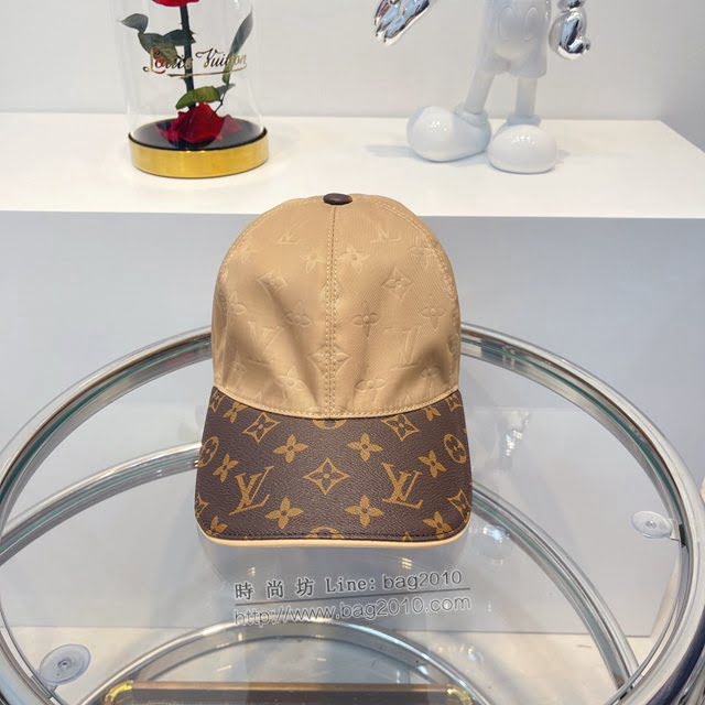 LV新品男士帽子 路易威登老花拼接棒球帽鴨舌帽  mm1316
